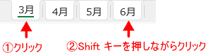 連続するシート