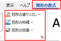 塗りつぶし、枠線の変更